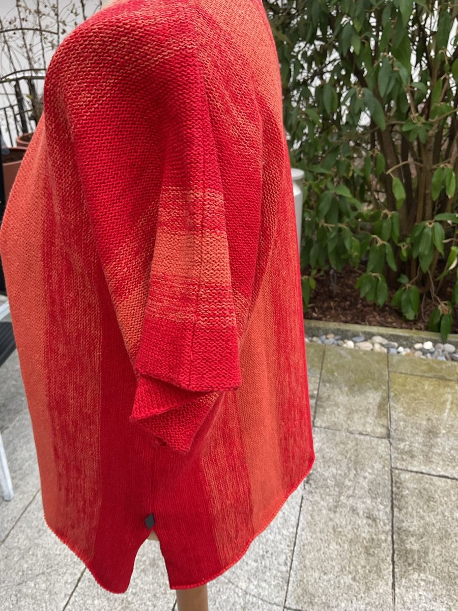 Pullover & Sweatshirts: Kurz Arm Strick Pullover M Linen / Cotton Orange rot Töne – Neu (gemäss Beschreibung) aus Wil ZH von RiccardaWegmann 3