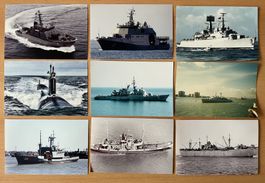 9 Fotos diverser Marineschiffe diverser Länder (E)