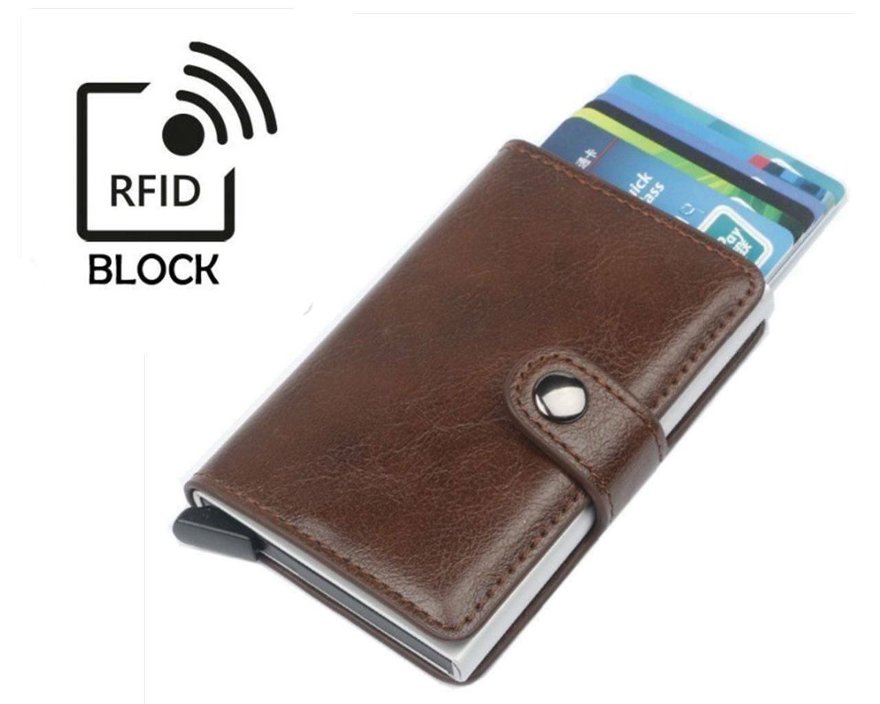 Portafogli: Dunkel Braun RFID Block Leder Karte etui – Nuovo (secondo la descrizione) da Kirchdorf AG venduto da Aarereussshop 1