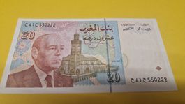 Seltene 20 Dirham Banknote aus Marokko - Top 1996