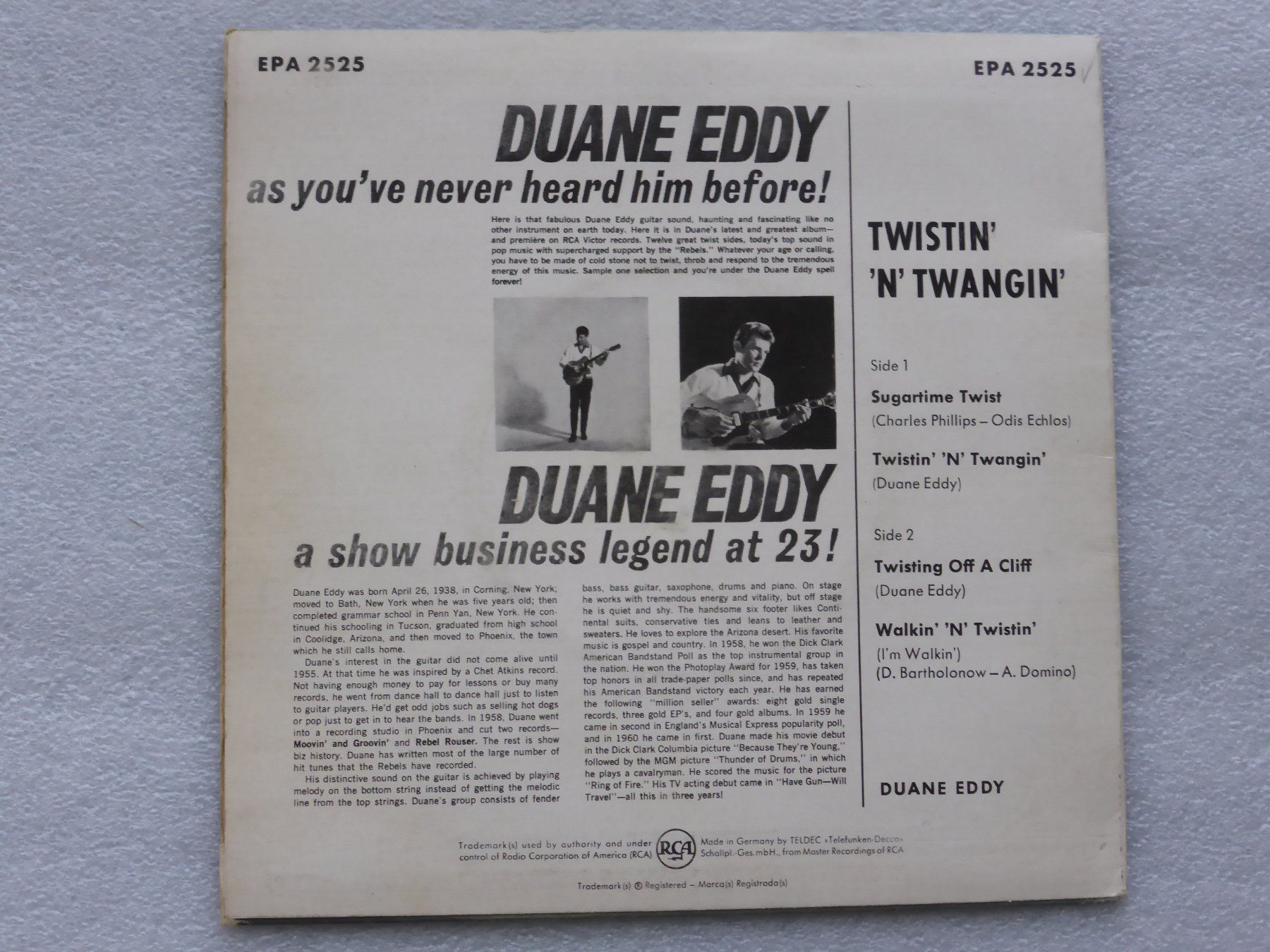 Schallplatten: Vinyl Single   EP  DUANE EDDY – Gebraucht aus Küssnacht am Rigi von Mondkinder 3