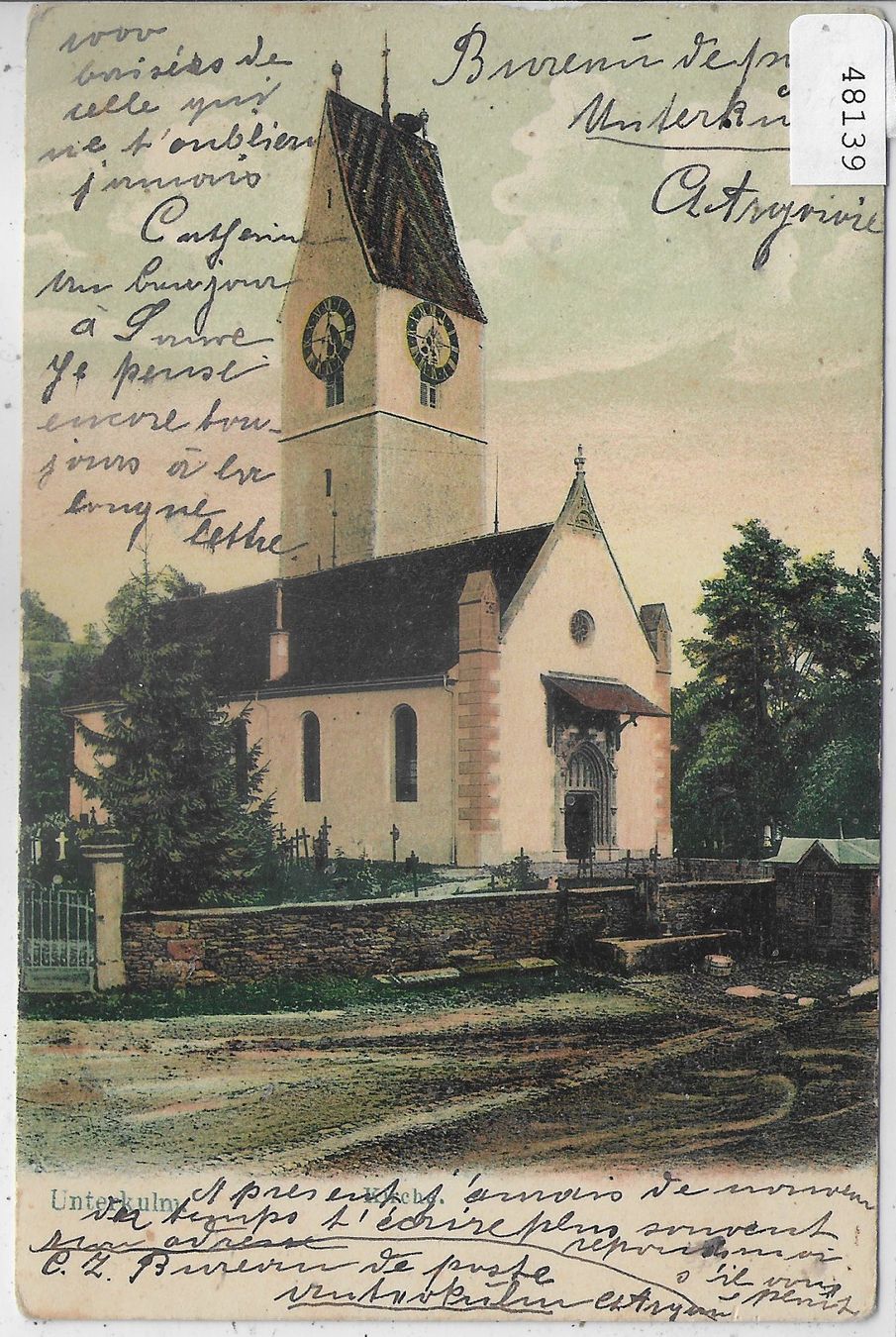 Cartoline postali: Unterkulm - Kirche – Usato da Ettingen venduto da Kartenplanet