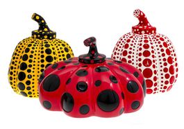 Yayoi Kusama set of 3 Pumpkins
