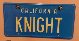 US Nummernschild California KNIGHT