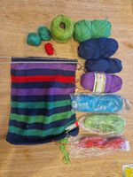Baumwollgarn, inkl Strickmuster mit Nadeln