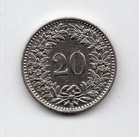 (1129) Schweiz, 20 Rappen, 1920, top stgl