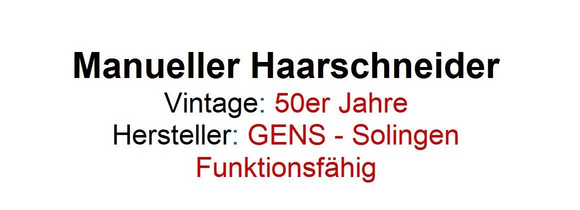 Schneiden: Manueller Haarschneider 50er Jahre – Gebraucht aus Flamatt von samowarow 3