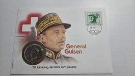 1989 Münzbrief 50. Jahre der Wahl Gereral Guisan