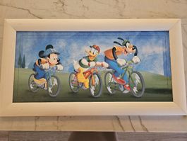 Disney Bild mit Holzrahmen, Mickey, Donald, Goofy!