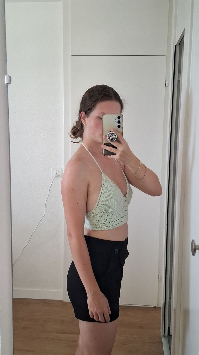 Tops: Crochet Halter Top Mint Green Size S  – Neu (gemäss Beschreibung) aus Hausen am Albis von ann_2kkx 1