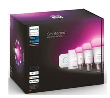 Philips Starterset White & Color Ambiance,3 x E27,75W, weiss