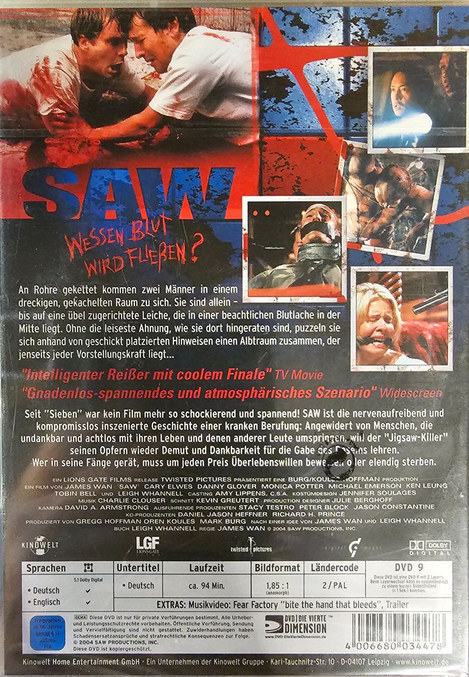 Tutti i DVDs: SAW – Nuovo e nell'imballaggio originale da Wahlen b. Laufen venduto da Cg10 1