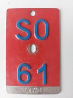 Velonummer SO 61 plaque Velo