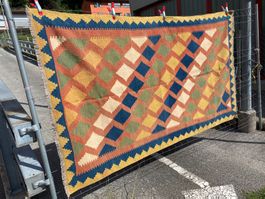 Qasqai Kilim 256x150cm Kelim Teppich - Neu und sauber