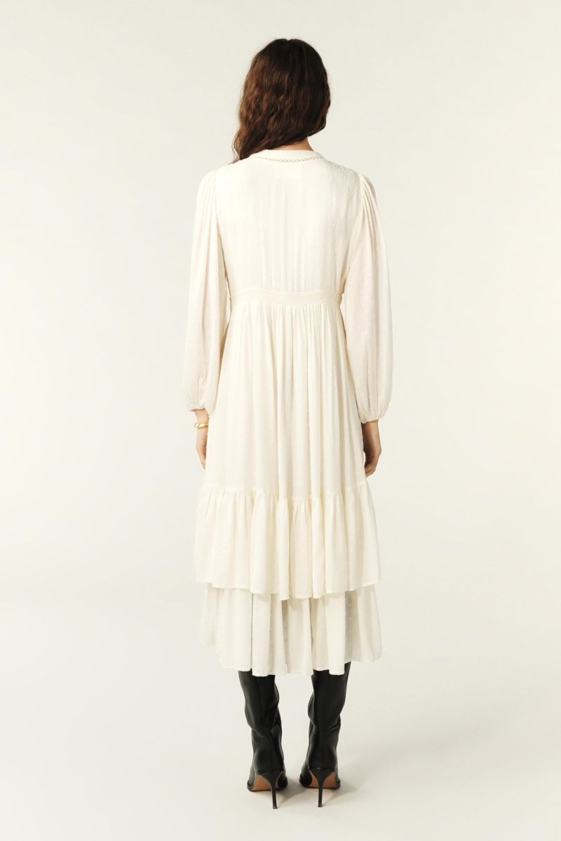 Ba&Sh Vestiti: Robe blanche à pois BASH, T.38/40, viscose – Nuovo (secondo la descrizione) da Morges venduto da sandy069 8