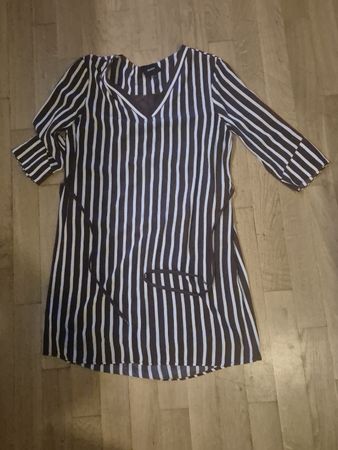 .Object Women's Brown/White Striped Dress - Size 36