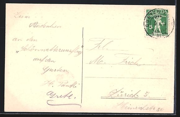 Cartes postales: Bern, Strassenpartie, Bergpanorama mit E – D'occasion à Berlin par bartko-reher 1