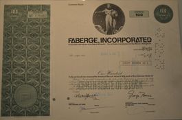 Aktie Faberge, Incorporated NC 171460 1971
