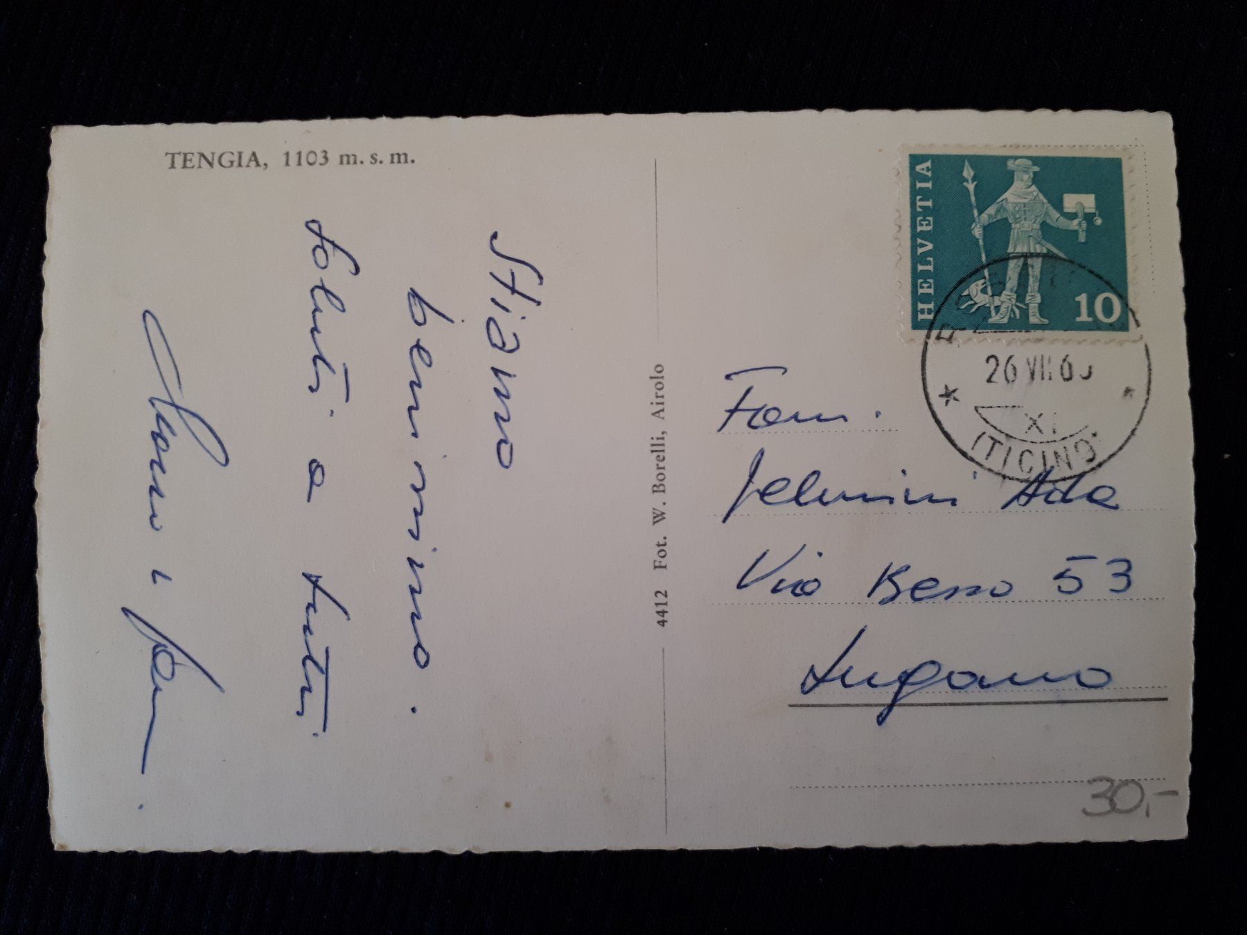 Cartoline postali: TENGIA – Usato da Ponto Valentino venduto da giorgia06 1