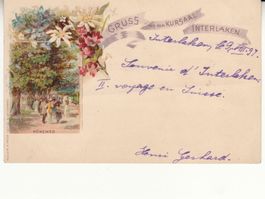 Interlaken 1897 mit Stabstempel Interlaken