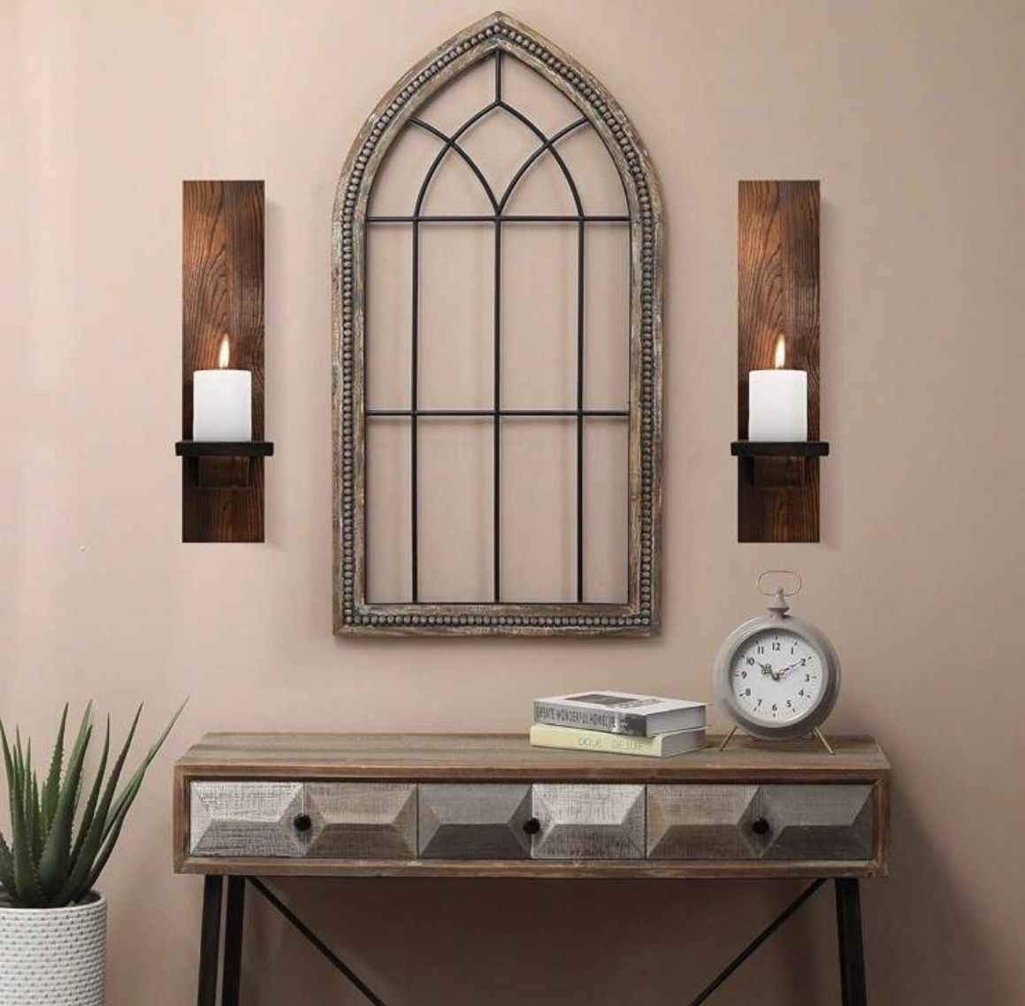 Portacandele: Rustikale Wandkerzenhalter aus Holz - 2er Set! – Nuovo e nell'imballaggio originale da Emmenbrücke venduto da ShopDirect 1