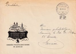 1946: Delegierten-Tagung St. Gallen Brief mit P.P.-Stempel
