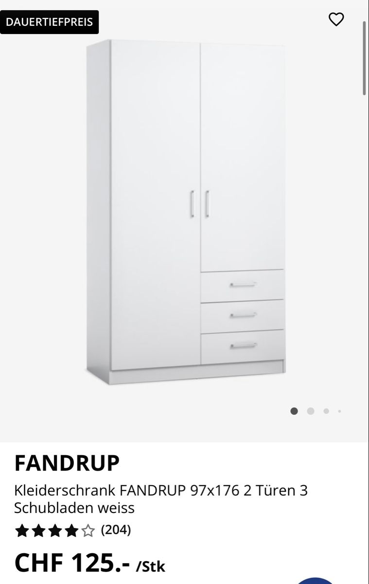 Armadi: JYSK FANDRUP wardrobe – Usato da Zürich venduto da Aleksandra_st 1