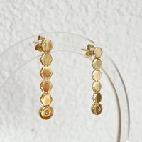 18 Karat Gold Diamond Earrings (gestempelt, nicht vergoldet)
