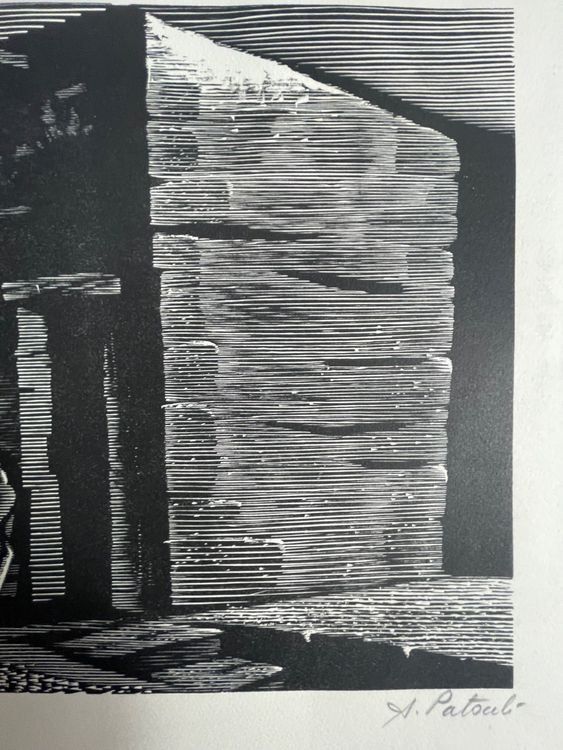 Aldo PATOCCHI HOLZSCHNITT SIGNIERT 5