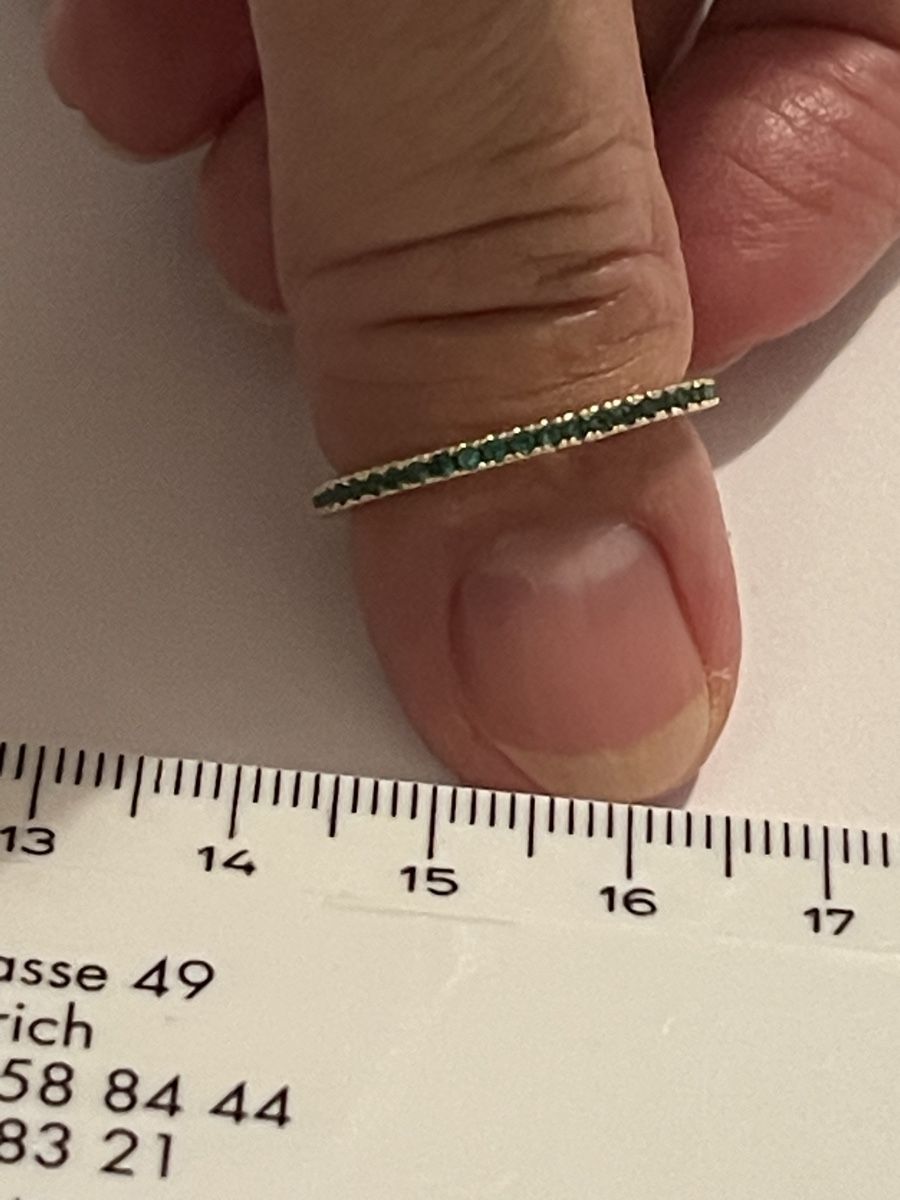 Bague émeraude Marquise En Plaqué Or 18K - Taille 62 - Femme - Natheys Paris - Neuf étiqueté