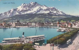 Ansichtskarte Luzern und Pilatus, gelaufen 1923, alt