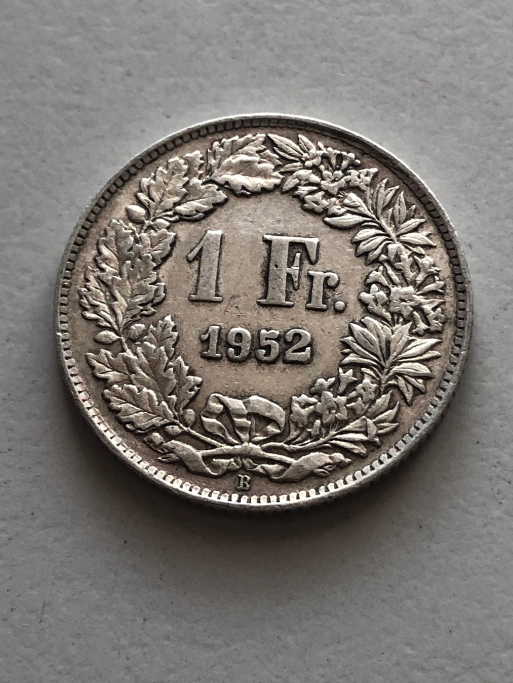 Alle Münzen: 1 Fr. 1952 – Gebraucht aus Schötz von Odpa