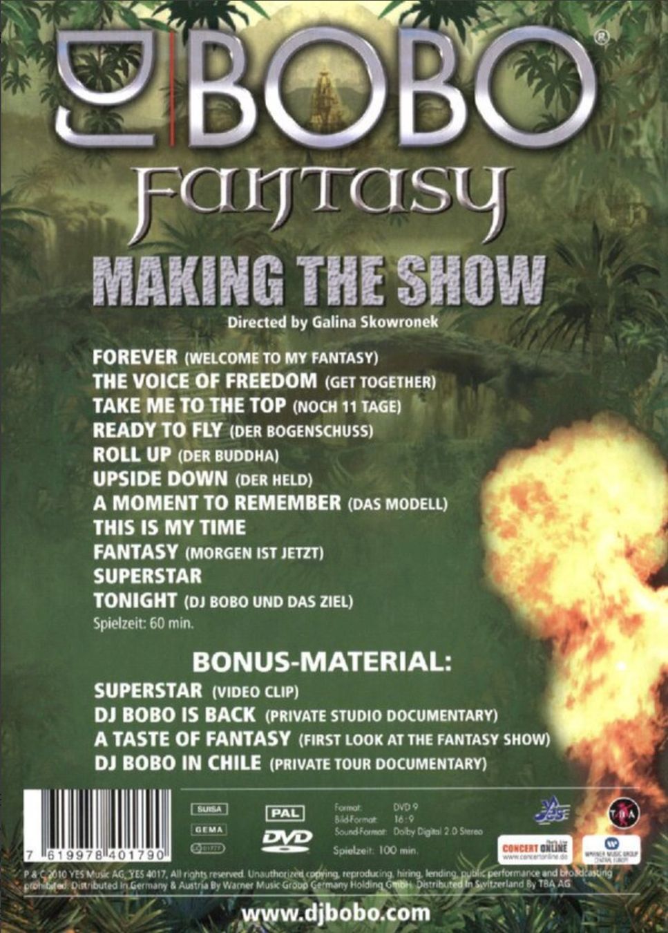 Tutti i DVDs: DJ Bobo - Fantasy - Making the Show – Usato da Brunnen venduto da Barfly5 1
