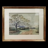 Aquarellgemälde von einer Landschaft