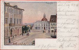 Litho FRAUENFELD Rathausplatz
