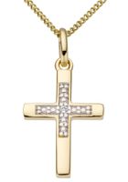 Gold 333 Halsschmuck Anhänger für Halskette Kreuz
