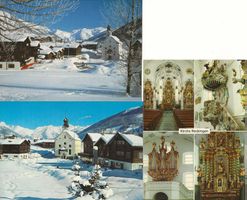 Reckingen VS Obergoms 3 AK Kirche ca.1980 sehr gut erhalten