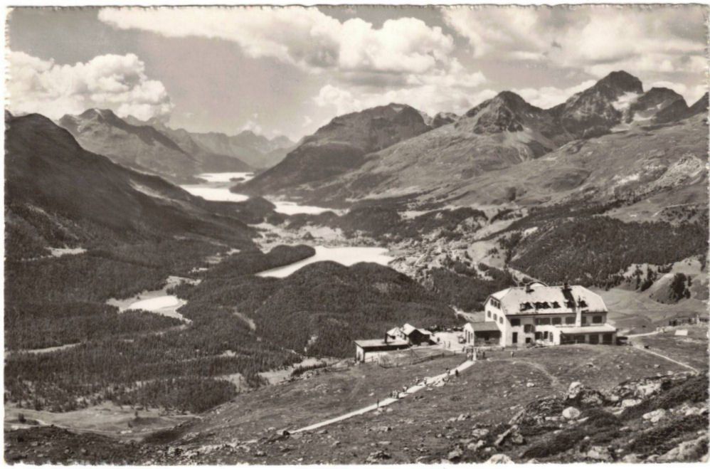 Cartoline postali: St. Moritz - Standseilbahn Muottas Muragl Bergstation – Usato da Binningen venduto da Mountainrider