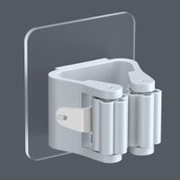 Lagerregal 2STK Mopp Rack Aufbewahrung Hängerohr Clip