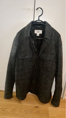 Herren Hemdjacke H&M grau meliert gebrauchter Zustand