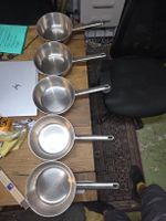 Stieltopf Pfannen 5 Stk Edelstahl Induktion 18/10 (D1)