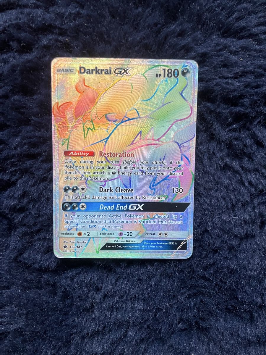 Pokémon Carte collezionabili: Pokemon Darkrai GX, Burning Shadows, Rainbow Rare – Usato da Lyss venduto da Sandera20 1