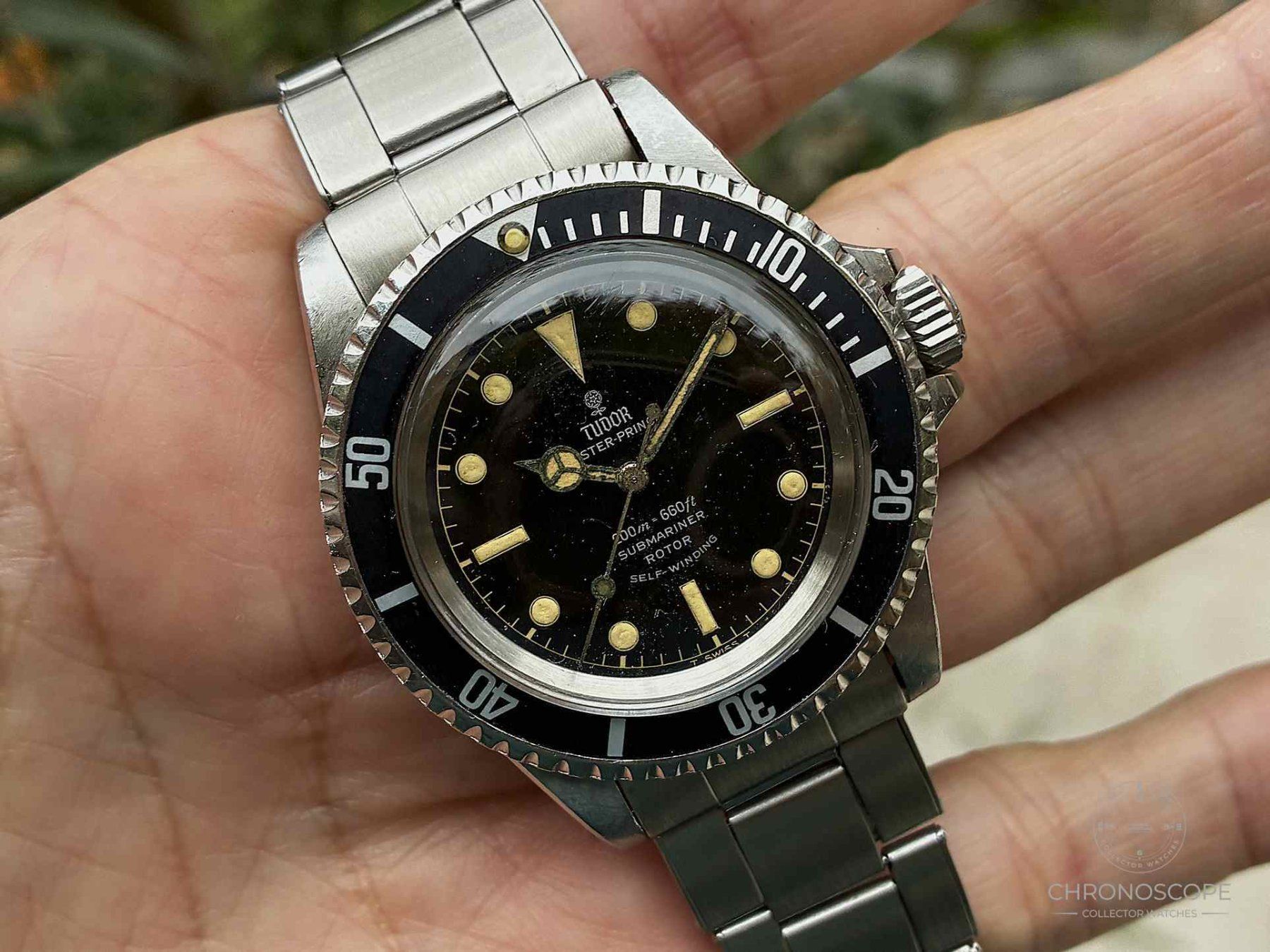Tudor Orologi: Tudor Submariner Reference 7928 small rose silver chapter – Usato da Luzern venduto da ChronoScope6004 2