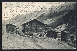 AK Zermatt, Châlets und Mischabel, 1910