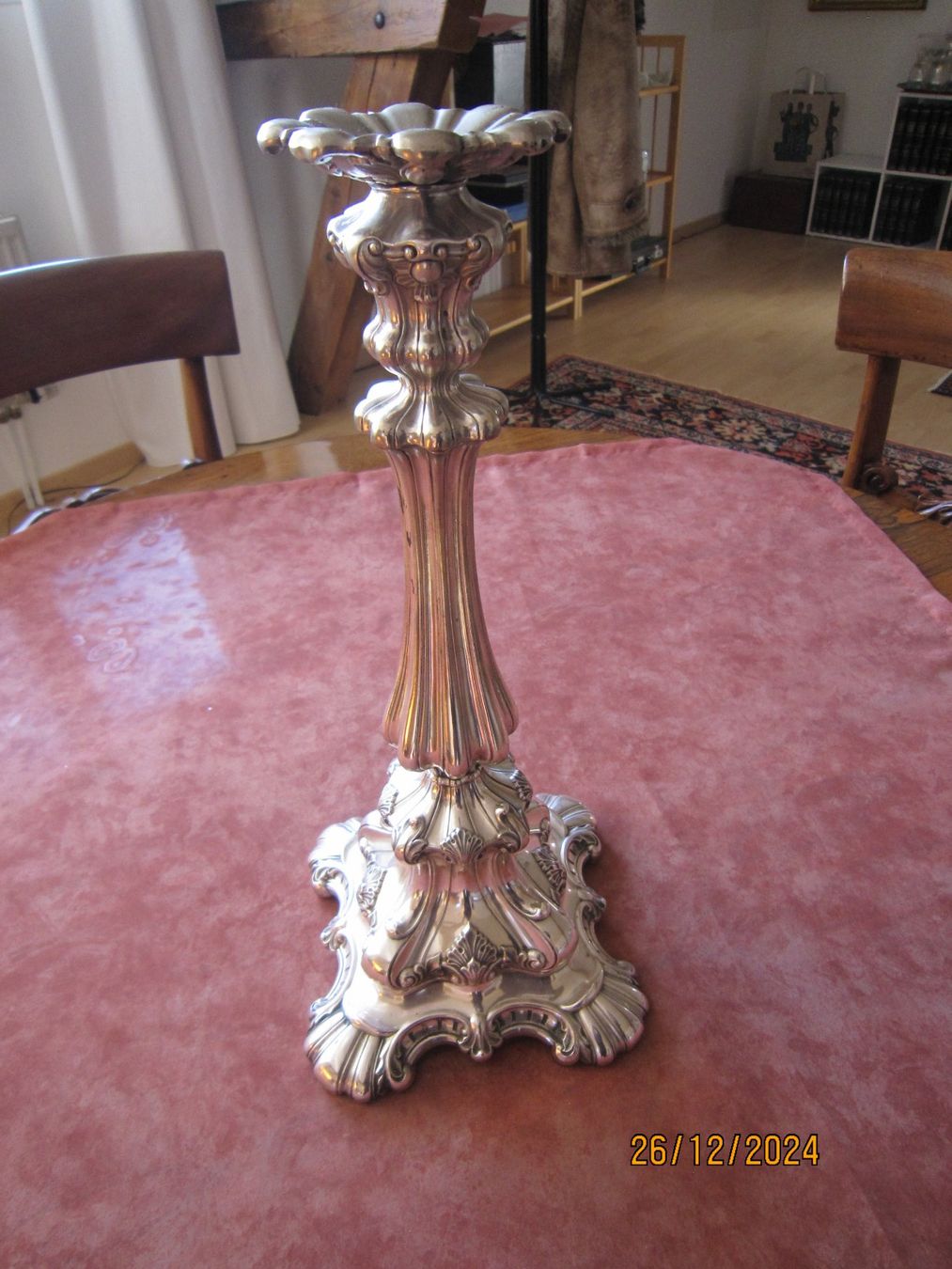 Kerzenständer: Silber-Tafelleuchter, Barock um 1760 – Gebraucht aus Lengnau AG von Daenkelbach 4