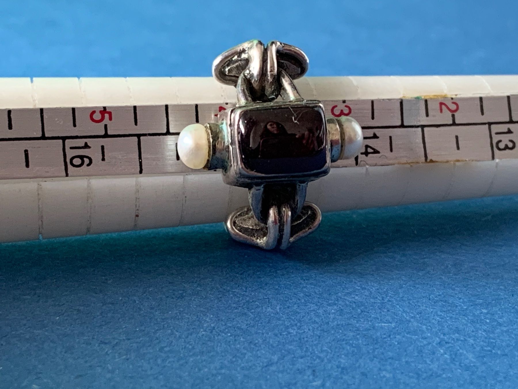 Ringe: Silberring burgunder Perlen (47/15) – Gebraucht aus Laufen von Bellebellezza 7