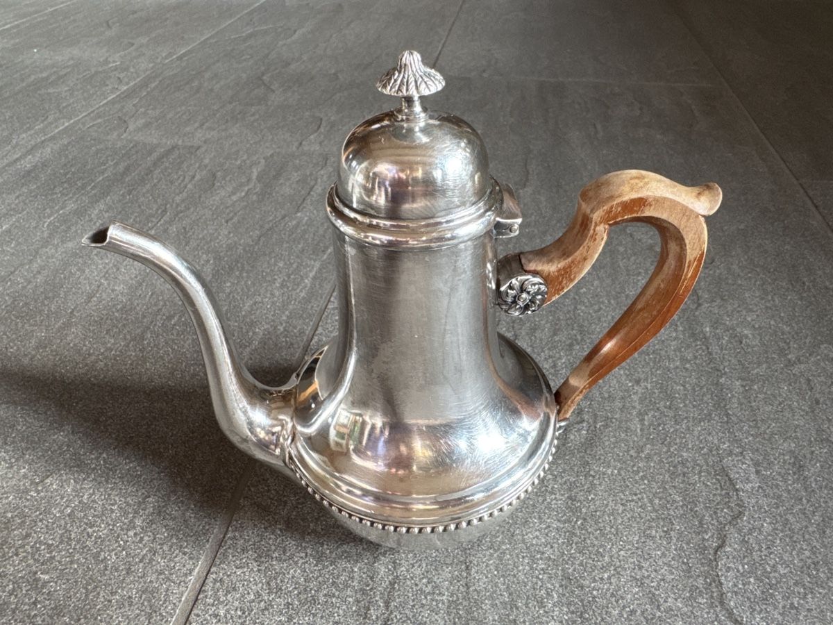 Caraffe: Antike Kaffeekanne aus Silber, gepunzt – Usato da Frauenkappelen venduto da leola1973 1