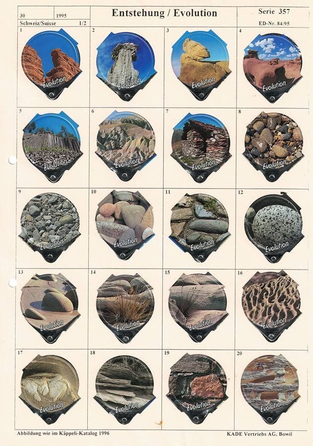 Kaffeerahmdeckel: Entstehung-Evolution - 30 Kaffeerahm Deckeli Komplett 1995 – Gebraucht aus Walenstadt von Numis68