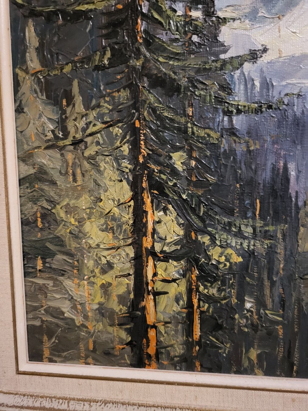 Dipinti: Tableau Cervin depuis la forêt, chalet signé. – Usato da Vevey venduto da oldiz 4