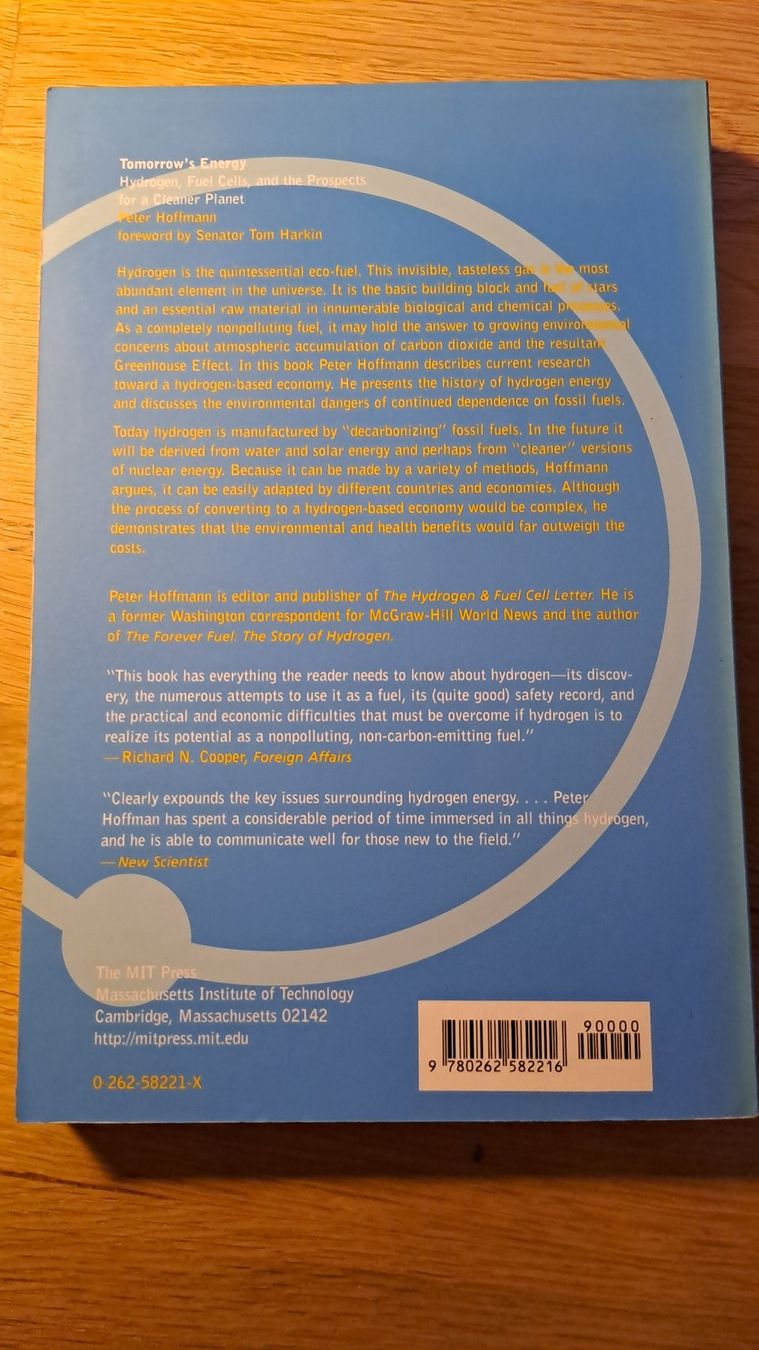 Libri: Tomorrow's Energy, Hydrogen, Fuels Cells - Peter Hoffmann – Usato da Rieden AG venduto da Werkstattlaedeli 1